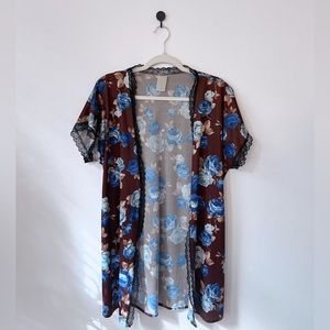 Vintage Silk floral robe